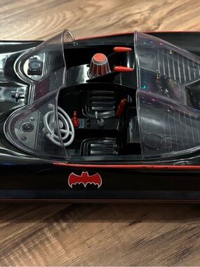 Classic Black and Red Batmobile Kids Toy Car - Collectible Play Vehicle